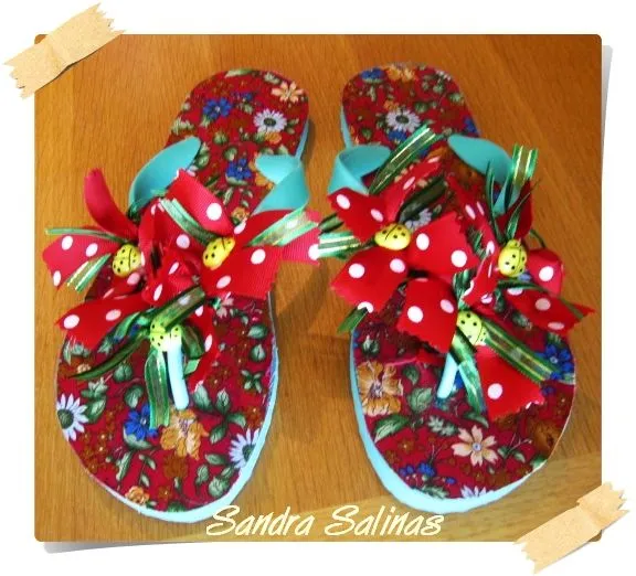 Decoración de sandalias con liston - Imagui