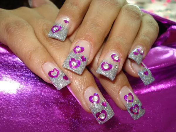 Uñas acrilicas decoradas con piedras - Imagui