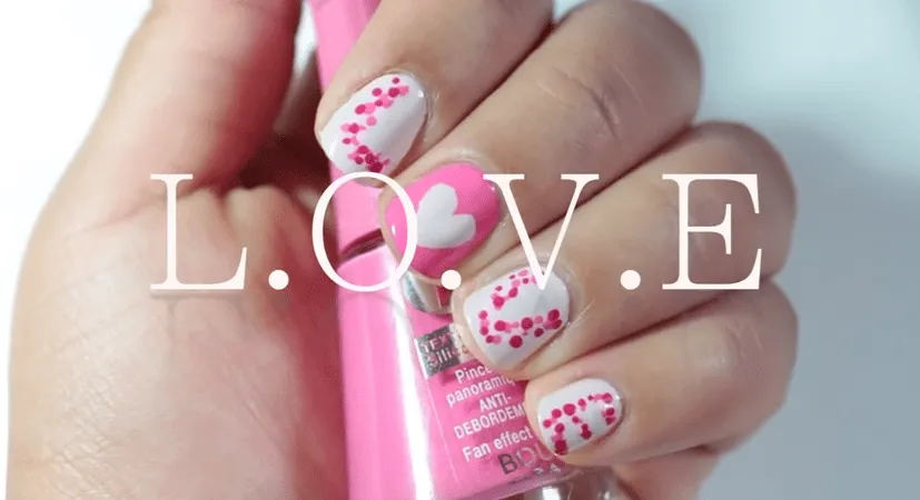 Decoración+de+uñas+Love+para+ ...