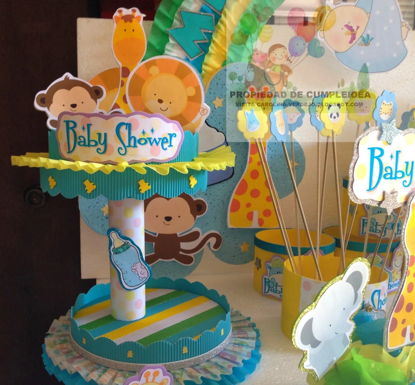 Decoraciónes de baby shower de animalitos para niños - Imagui