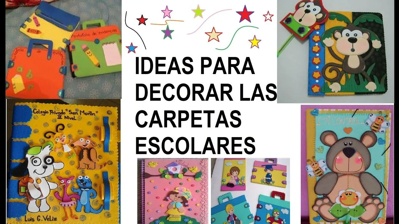 DECORACIONES DE CARPETAS ESCOLARES 100 IDEAS - YouTube