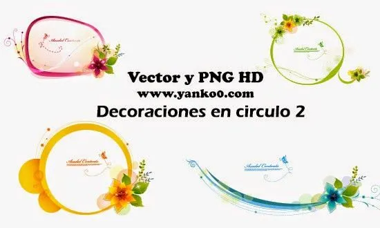 Decoraciones en circulo pack2 VECTOR Y PNG HD ~ Photoshop Facil