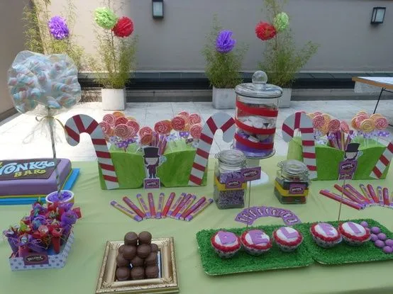 Decoración de fiestas de cumpleaños infantiles de Willy Wonka ...