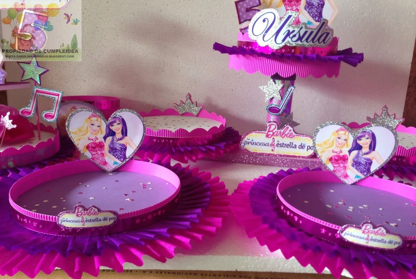 DECORACIONES INFANTILES: barbie la princesa y la estrella del pop