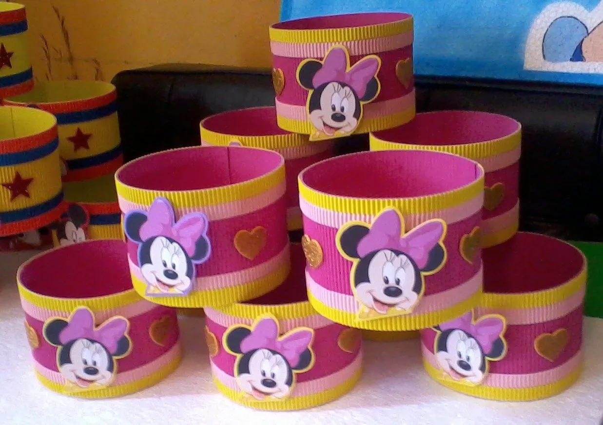 DECORACIONES INFANTILES: CONTENEDORES DE DULCES MICKEY MOUSE