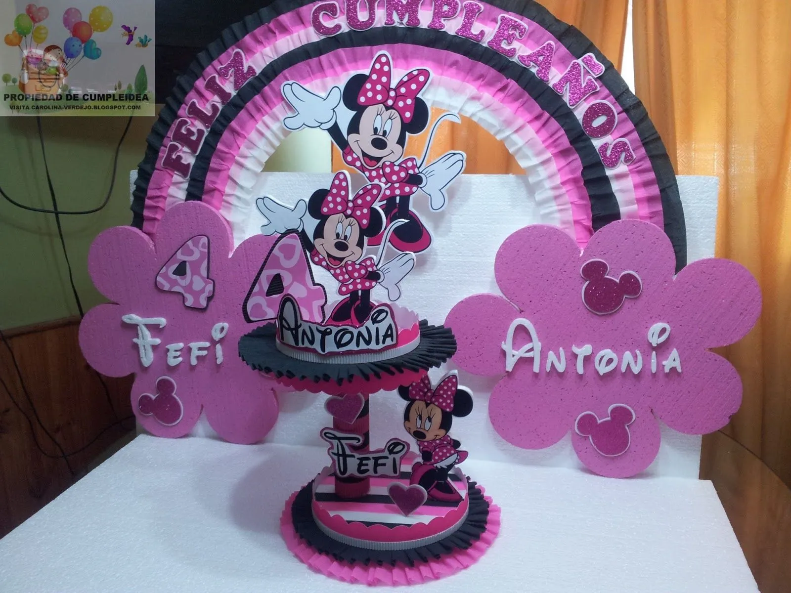 DECORACIONES INFANTILES: minnie fucsia