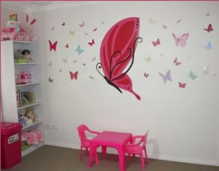 Decoraciones y Modernidades: Decora el cuarto de niñas con mariposas