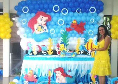 DECORACIONES CON LA SIRENITA : LAS FIESTAS INFANTILES