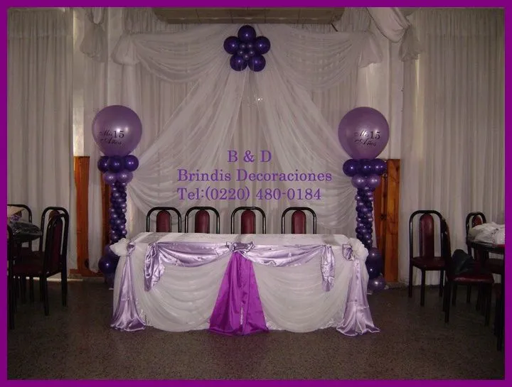 DECORACIONES CON TELAS Y GLOBOS