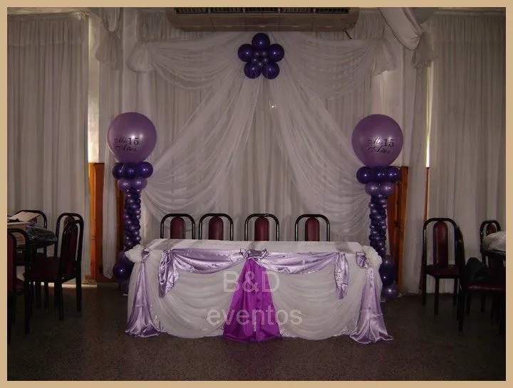 DECORACIONES CON TELAS,GLOBOS Y ALQUILER DE MANTELERIA ...