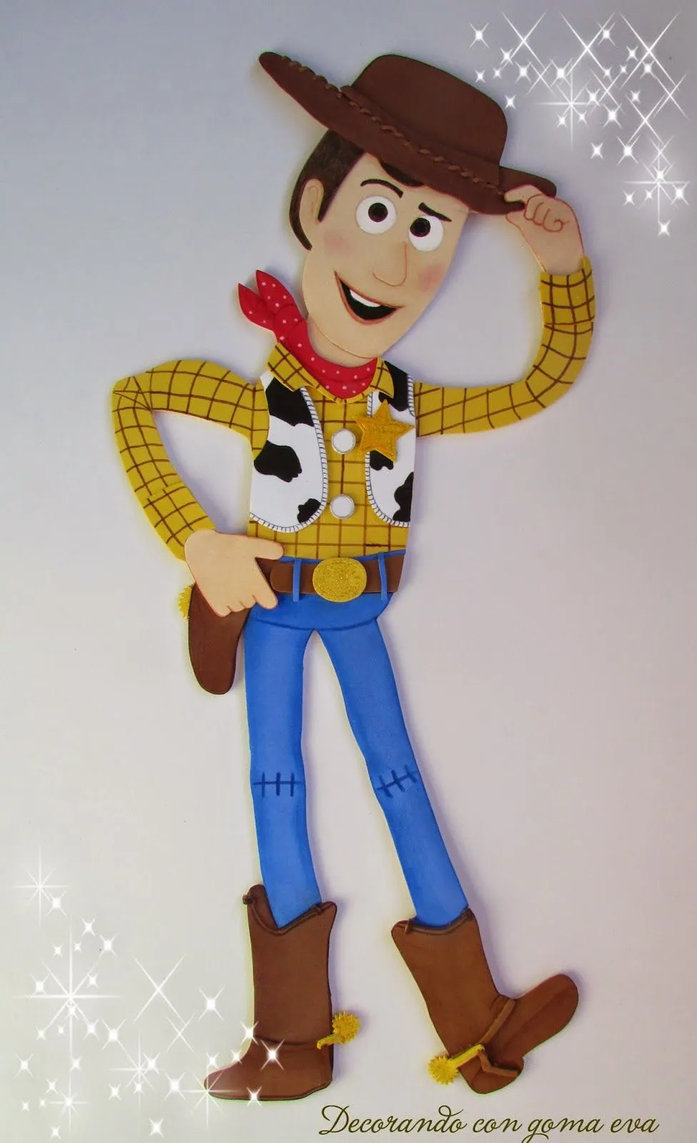 Decorando con goma eva: Woody de Toy Story en goma eva