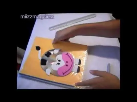 Como decorar tu cuaderno: Vaquita // Reciclaje - YouTube