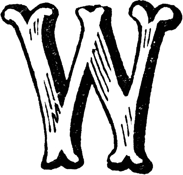 Decorative Letter W | ClipArt ETC