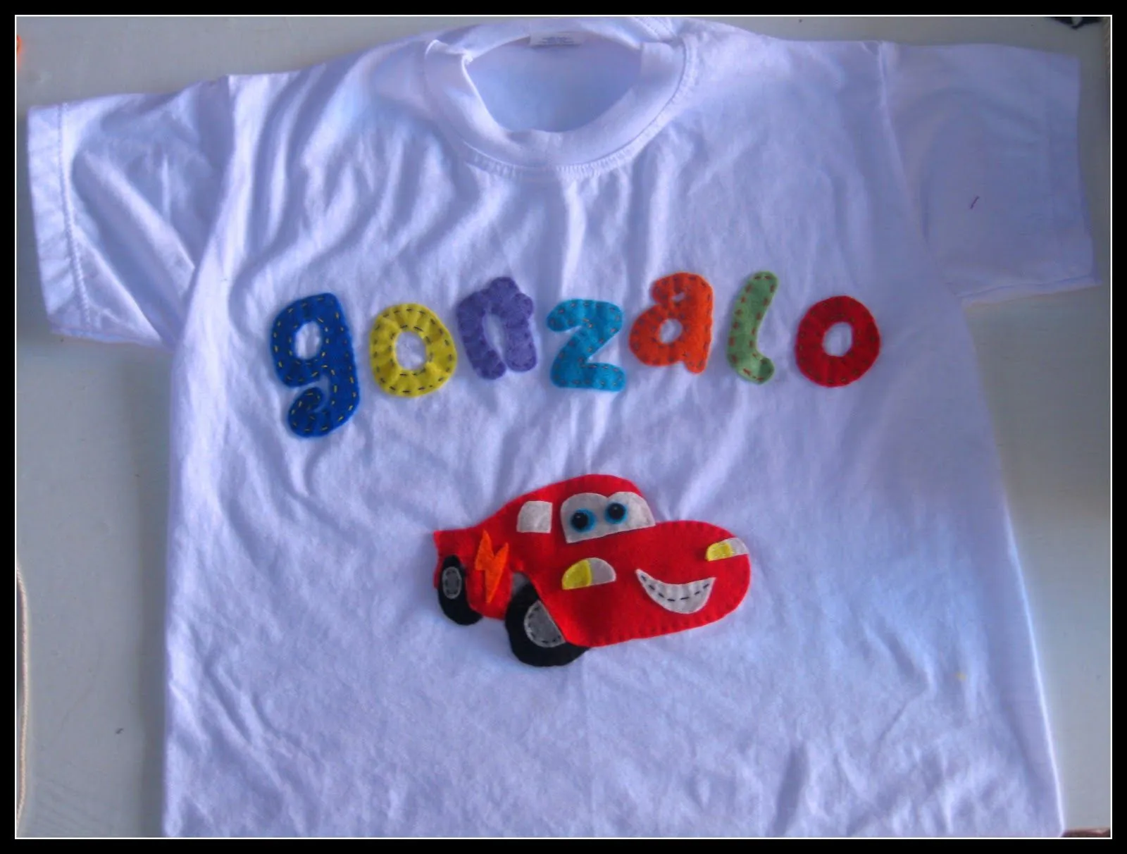 EL DEDAL DE CHANCHI: Camiseta Rayo Mcqueen