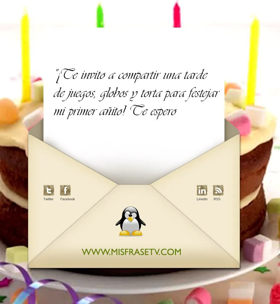 Frases para invitación de cumpleaños - Imagui