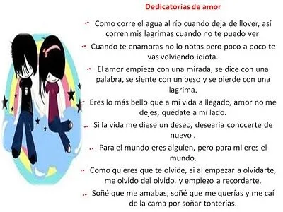 Dedicatorias de amor : Test de Amor y Desamor