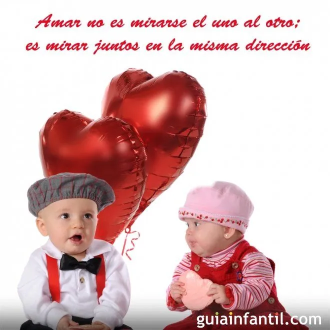 Niños con un globo de corazón. Frases de amor para motivar ...