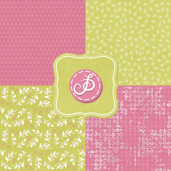 poco deja puntos y triángulos rosa blanco verde botánica y ...