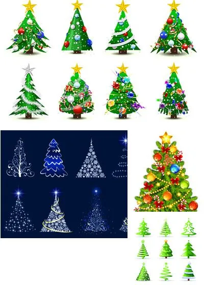 Aqui dejando unos árboles de Navidad en vector formato EPS ...