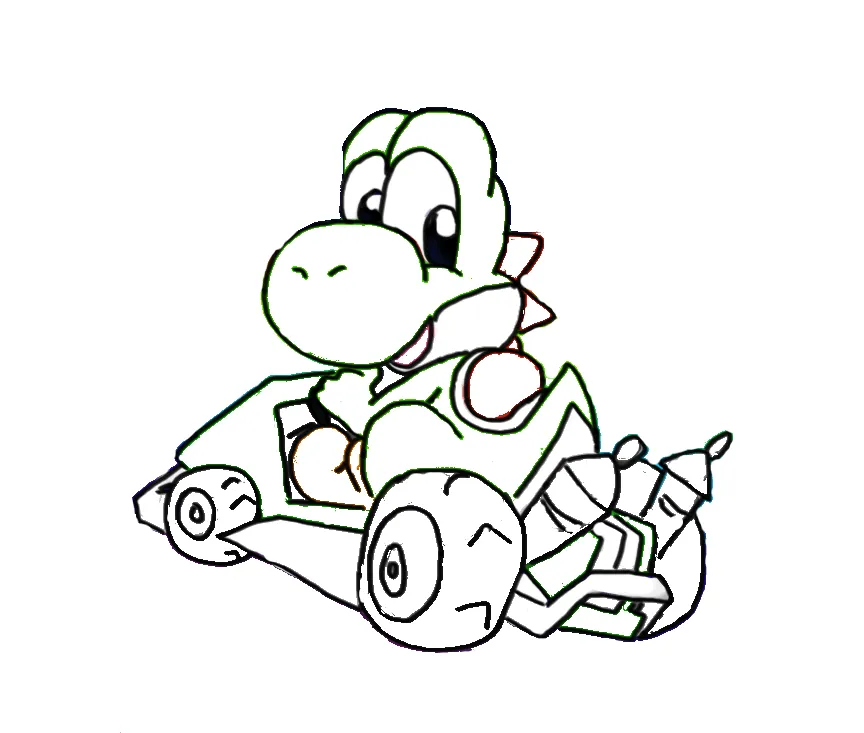 Aquí os dejo otro dibujo de Yoshi para pintar.