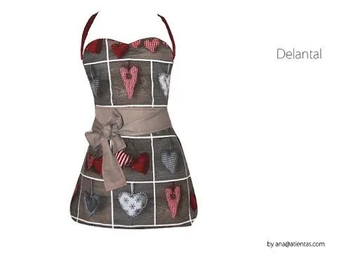 Cómo hacer un delantal con escote corazón - YouTube