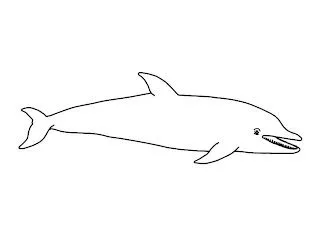 Dibujos de Delfines para imprimir y colorear: Lámina de un delfín ...