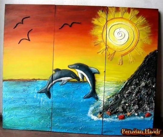 los delfines-Pintura y Caligrafia -Identificación del producto: