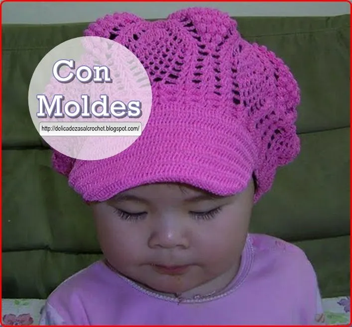 Delicadezas en crochet Gabriela: Boina para niña con caìda ...