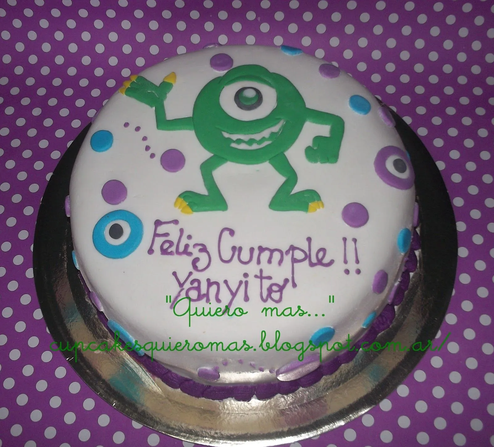 Delicias Quiero mas...: Torta de Monster Inc con Mike!!!!