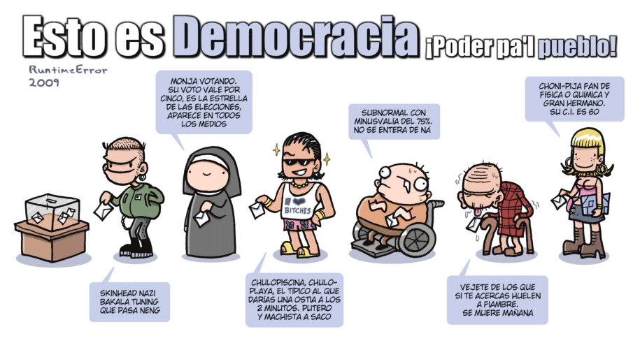 Historieta sobre la democracia - Imagui