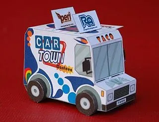 DePapercraftBlog: Taco Track Car Town Papercraft