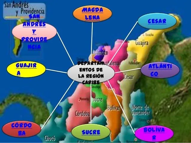 departamentos de la región caribe