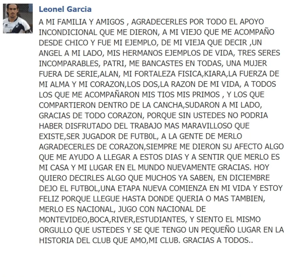 Deportivo Merlo: Una pasión para entendidos.: Leonel García