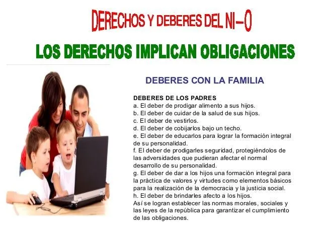 Derechos y deberes del niño