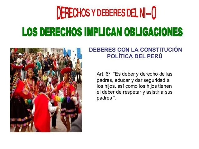 Derechos y deberes del niño