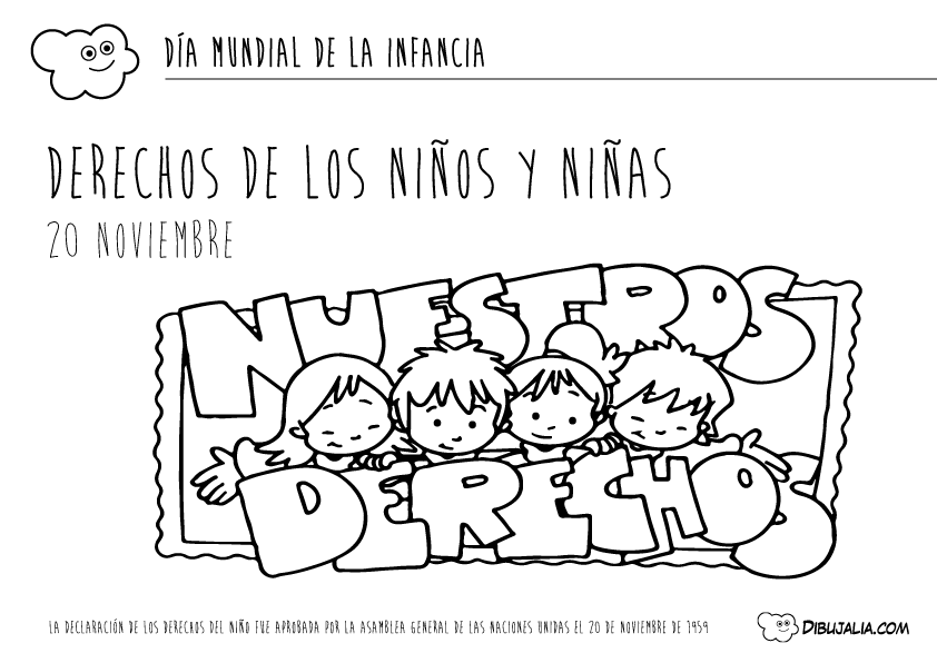 Derechos de los niños. Fichas para el Día Mundial de la Infancia y la  Tolerancia - Dibujalia