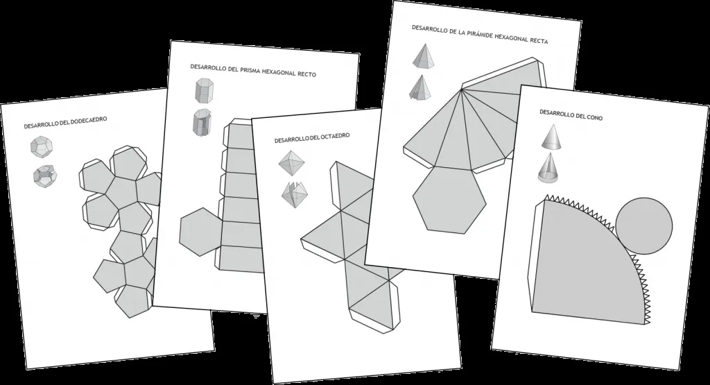 Desarrollos de CUERPOS GEOMÉTRICOS