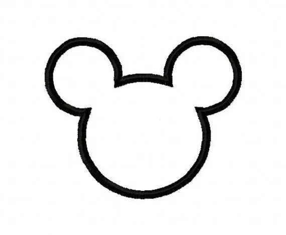 Mickey mouse silhouette applique design by BowsAndClothesDesign