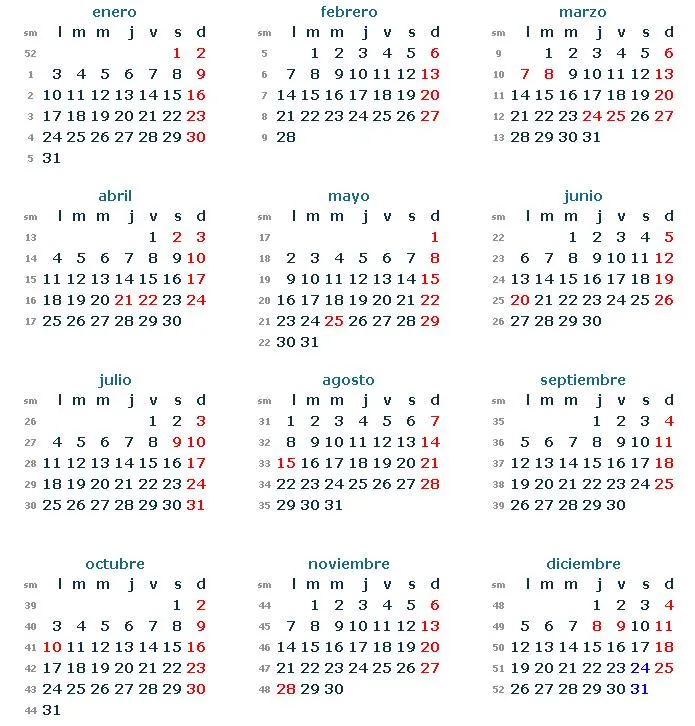 Calendario 2011 Mexico