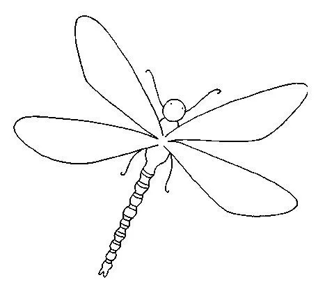 Moldes de libelulas para colorear - Imagui