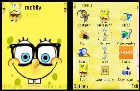 Descargar Gratis Tema de Bob Esponja para Nokia | UN MUNDO MOVIL 2.0