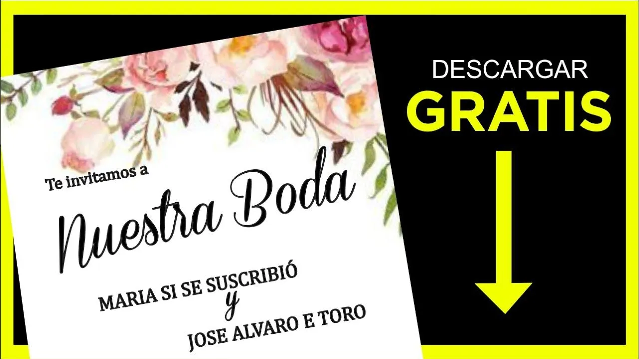 DESCARGAR INVITACION DE BODAS para editar corel draw GRATIS ⚡ - YouTube