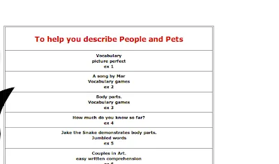 Descripción de animales y personas.-Inglés fácil para primaria