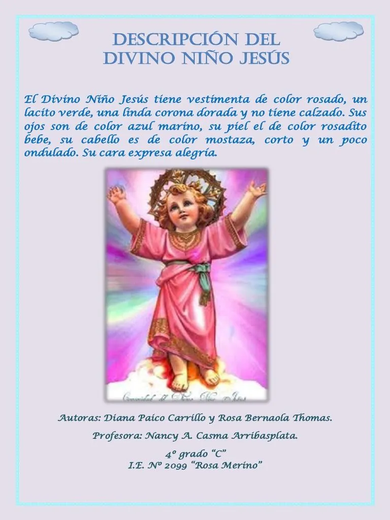 Descripción Divino Niño Jesús | PDF