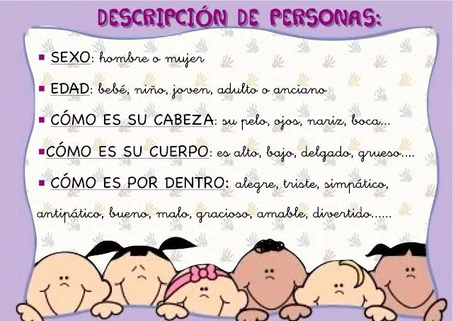 La descripción de personas :: Comienzo Segundo