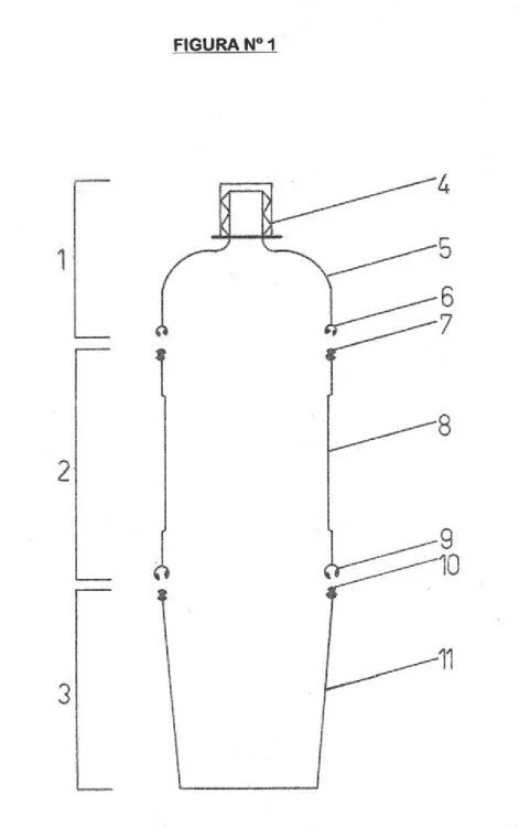 Descripción y reivindicaciones de la patente: botella plastica ...