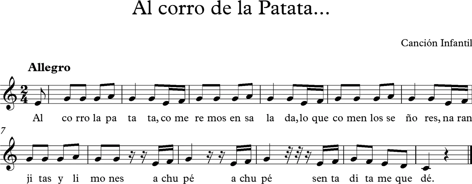 Descubriendo la Música: Al corro de la Patata