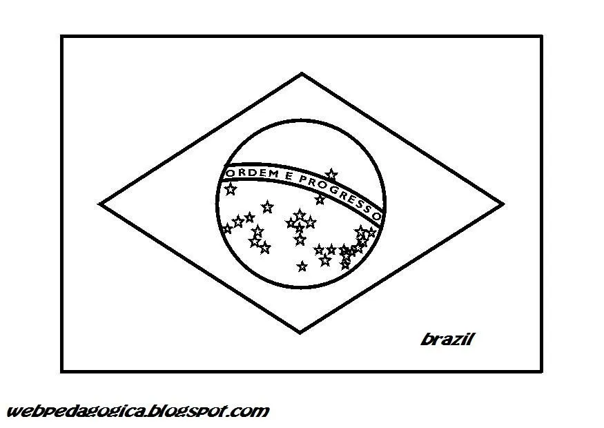 DESCUBRIR LAS BANDERAS COLOREANDO: BRAZIL | WEB PEDAGÓGICA PRIMARIA