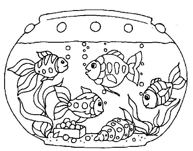 Desenho de aquários de peixes para colorir | Mar | Pinterest