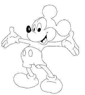 desenho colorir Mickey Mouse para pintar